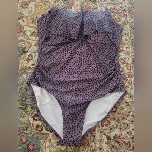 Kona Sol Animal Print Swim Bathing Suit XL